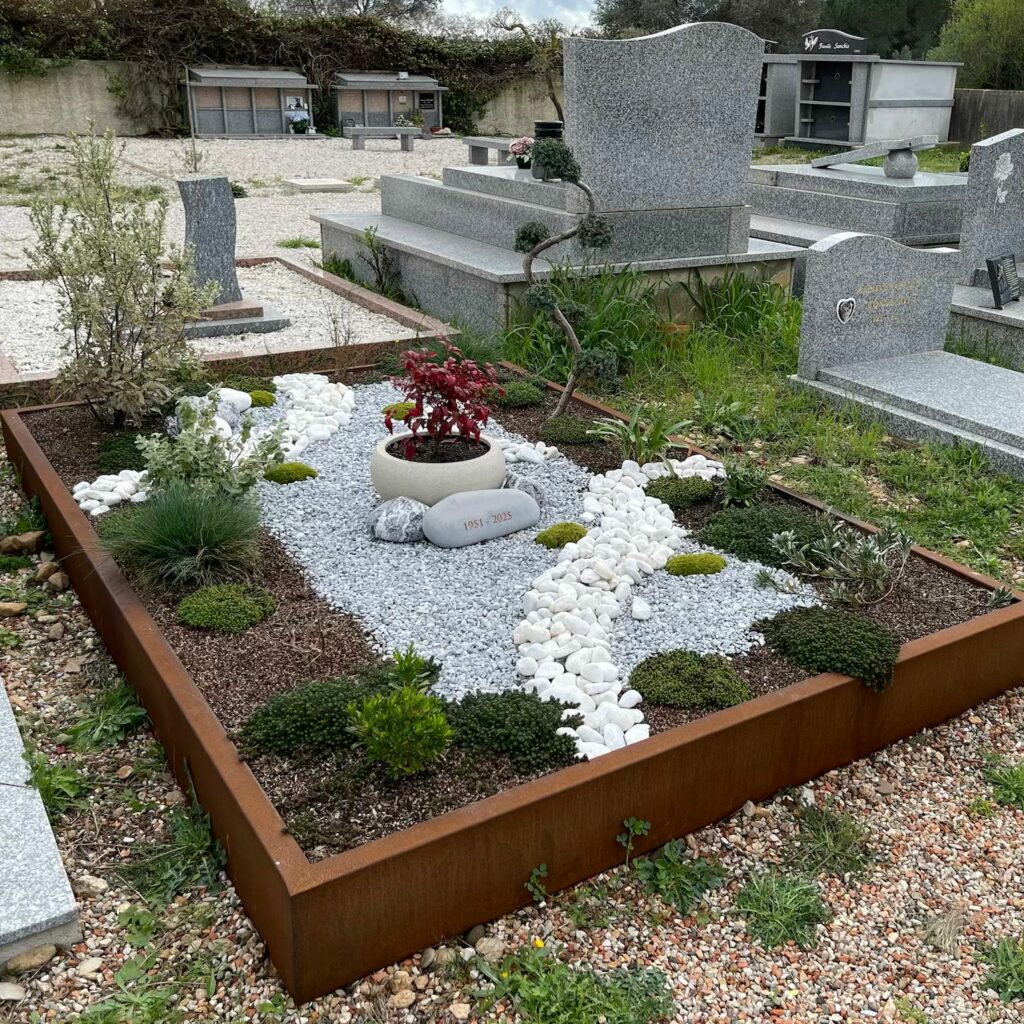 Habillage sépulture paysagère